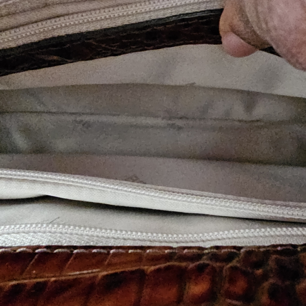 Brahmin Pecan BrownCrocodile Daylan Embossed Shoulder Bag - Picture 6 of 12